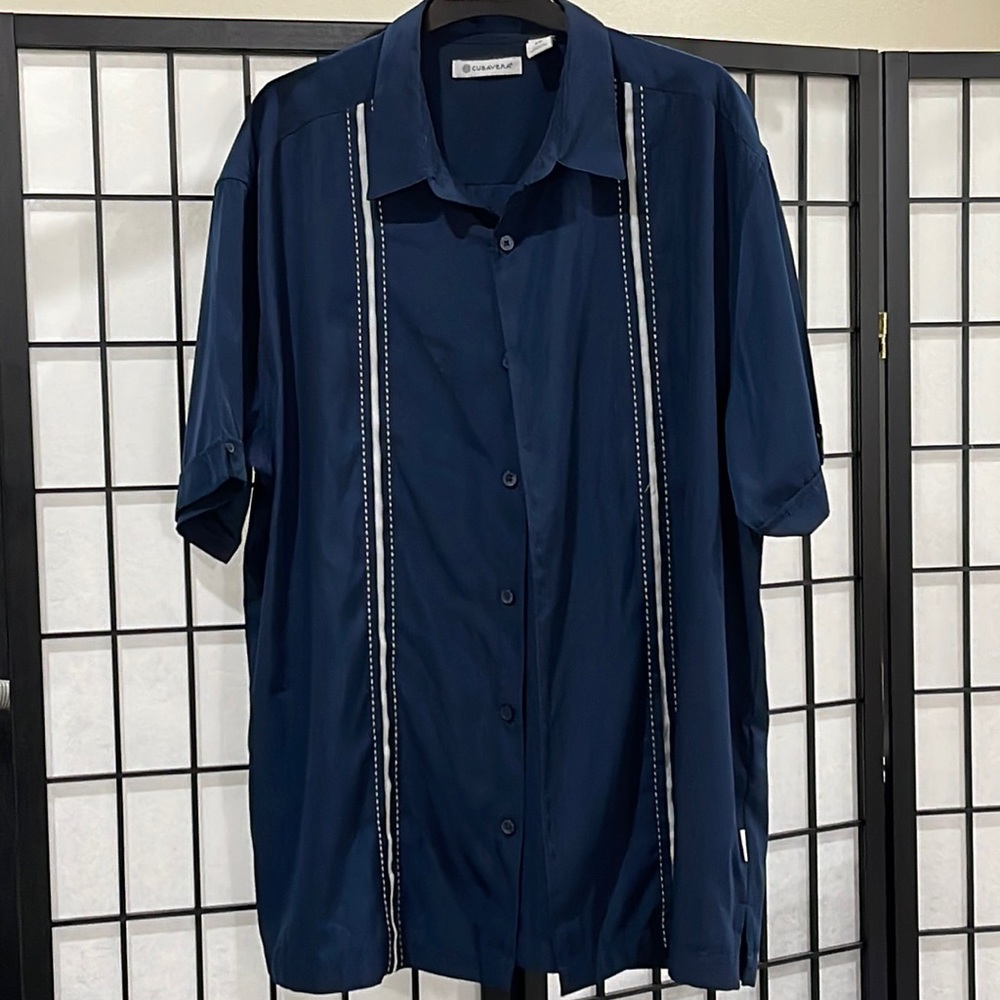 Cubavera dark blue men’s button up shirt
